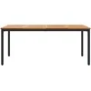 Lauko stalas Natūrali ir juoda 180 x 90 x 75 cm