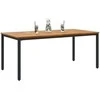 Lauko stalas Natūrali ir juoda 180 x 90 x 75 cm