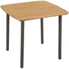 Sodo stalas, 80x80x72cm, akacijos medienos masyvas ir plienas