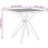 Sodo stalas, 85x85x75cm, akacijos medienos masyvas, kvadratinis