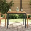 Lauko stalas Natūrali ir juoda 90 x 90 x 75 cm