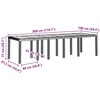 Sodo stalas Antracitas 300 x 100 x 73 cm poliratanas