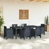 Sodo stalas Antracitas 200 x 100 x 73 cm poliratanas