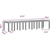 Sodo stalas Antracitas 400 x 100 x 73 cm poliratanas