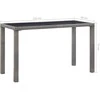 Sodo stalas, antracito spalvos, 123x60x74cm, poliratanas