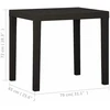 Sodo stalas, antracito spalvos, 79x65x72cm, plastikas