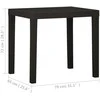 Sodo stalas, antracito spalvos, 79x65x72cm, plastikas