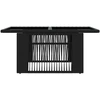 Sodo stalas Juoda 100 x 55 x 37 cm PE Rattan ir Stiklas