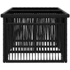 Sodo stalas Juoda 100 x 55 x 37 cm PE Rattan ir Stiklas