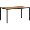 Sodo stalas Juoda 150 x 90 x 75 cm poliratanas