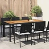 Sodo stalas Juoda 190 x 90 x 75 cm poliratanas