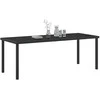Sodo stalas Juoda 200 x 80 x 73 cm metalas