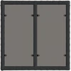 Sodo stalas Juoda 55 x 55 x 37 cm PE Rattan ir Stiklas