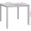 Sodo stalas Juoda 90 x 90 x 75 cm poliratanas