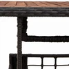 Sodo stalas Juoda ir natūrali 100 x 55 x 37 cm