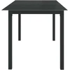 Sodo stalas, juodas, 150x90x74cm, aliuminis ir stiklas
