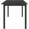 Sodo stalas, juodas, 150x90x74cm, aliuminis ir stiklas