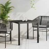 Sodo stalas Juoda 80 x 80 x 73 cm metalas