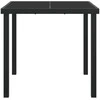 Sodo stalas Juoda 80 x 80 x 73 cm metalas