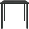 Sodo stalas Juoda 80 x 80 x 73 cm metalas