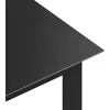 Sodo stalas, juodas, 80x80x74cm, aliuminis ir stiklas