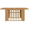 Sodo stalas Natūrali 100 x 55 x 37 cm PE Rattan ir Stiklas