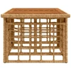Sodo stalas Natūrali 100 x 55 x 37 cm PE Rattan ir Stiklas