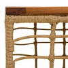 Sodo stalas Natūrali 55 x 55 x 37 cm PE Rattan ir Stiklas