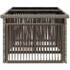 Sodo stalas Pilka 100 x 55 x 37 cm PE Rattan ir Stiklas