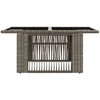 Sodo stalas Pilka 100 x 55 x 37 cm PE Rattan ir Stiklas