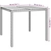 Sodo stalas Pilka 90 x 90 x 75 cm poliratanas