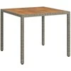 Sodo stalas Pilka 90 x 90 x 75 cm poliratanas