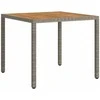 Sodo stalas Pilka 90 x 90 x 75 cm poliratanas