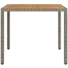 Sodo stalas Pilka 90 x 90 x 75 cm poliratanas