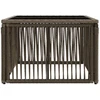 Sodo stalas Pilka ir juoda 55 x 55 x 37 cm PE Rattan ir Stiklas
