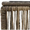Sodo stalas Pilka ir juoda 55 x 55 x 37 cm PE Rattan ir Stiklas