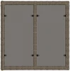 Sodo stalas Pilka ir juoda 55 x 55 x 37 cm PE Rattan ir Stiklas