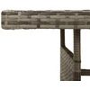 Sodo stalas, pilkas, 160x70x72cm, poliratanas ir akacija