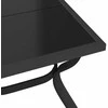 Sodo stalas, pilkas ir juodas, 180x80x70cm, plienas ir stiklas