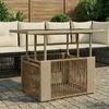 Sodo stalas Smėlio 100 x 55 x 37 cm PE Rattan ir Stiklas