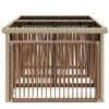 Sodo stalas Smėlio 100 x 55 x 37 cm PE Rattan ir Stiklas