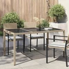 Sodo stalas Smėlio 150 x 90 x 75 cm poliratanas