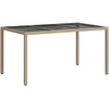 Sodo stalas Smėlio 150 x 90 x 75 cm poliratanas