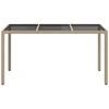 Sodo stalas Smėlio 150 x 90 x 75 cm poliratanas