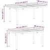Kiemo stalas Antracitas 180 x 80 x 74 cm