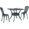 Sodo stalo komplektas 3 pcs Žalia Liejamasis aliuminis