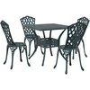 Sodo stalo komplektas 5 pcs Žalia Liejamasis aliuminis