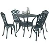 Sodo stalo komplektas 5 pcs Žalia Liejamasis aliuminis