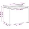 Sodo suolas Juoda 60 x 40 x 43 cm