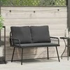 Sodo suolas su pagalve Antracitas 114 x 64 x 90cm Plienas